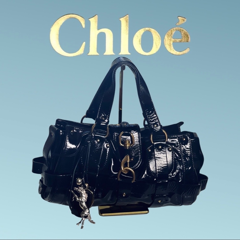 Auth Chloe Paddington Shoulder Bag WITH 3 CHARMS #FJ0035-0222